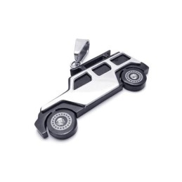 Férfi Fekete Ezüst Tiszta Titán Jeep Medál Nyaklánc