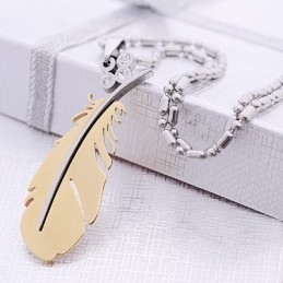 Divat Repülő Toll Titán Nyaklánc Medál