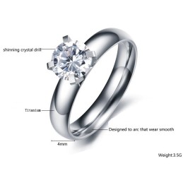Tartós, Használatban Lévő Női Titán Gyűrű Strasszokkal
