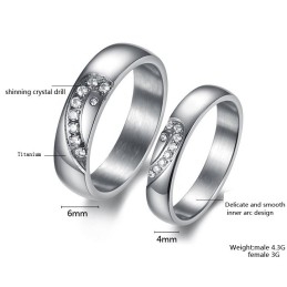 Tartós, Használatban Lévő Titán Gyűrű Szerelmeseknek