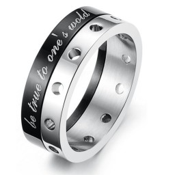 Teljes Specifikációjú Fekete Titán Gyűrű Szerelmeseknek