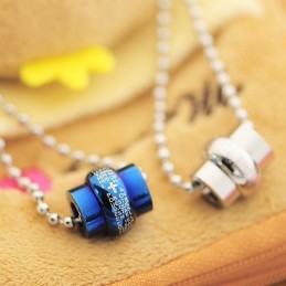 Klasszikus Kék Stílusú Bibliai Titán Páros Nyaklánc És Medál (Egy Pár)