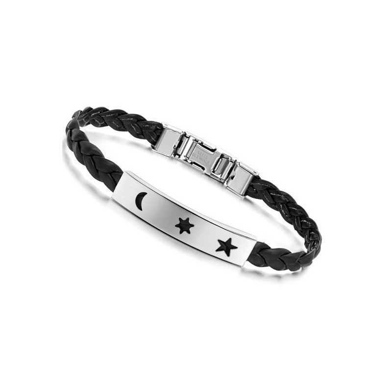 Tartós, Használat Közbeni Titán Bőr Karkötő