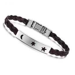 Tartós, Használat Közbeni Titán Bőr Karkötő