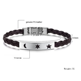 Tartós, Használat Közbeni Titán Bőr Karkötő