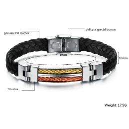 Minőségi És Mennyiségi Garantált Titán Bőr Karkötő