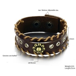 Kiváló Minőségű Retró Titán Bőr Karkötő