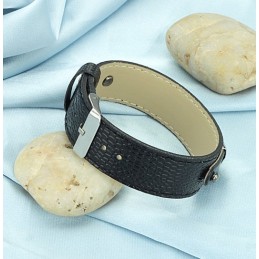 Kiváló Minőségű Fekete Titán Bőr Karkötő