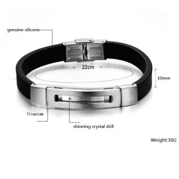 Kiváló Minőségű Férfi Titán Szilikon Karkötő
