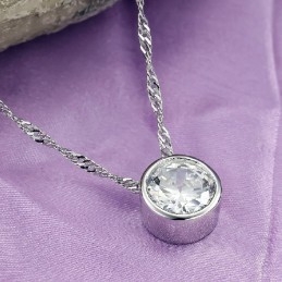 Hosszú Történetű Női Platina Bevonatú Titán Nyaklánc Strasszokkal