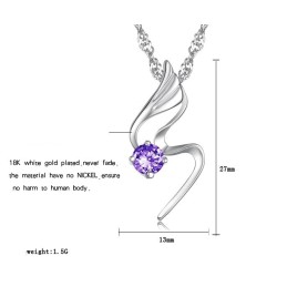 Megbízható Minőségű Női  Bevonatú Titán Nyaklánc Gyémánttal
