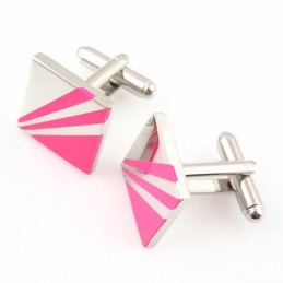 Divat Rózsaszín Titán Négyzet Alakú Mandzsettagombok