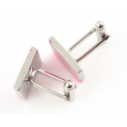 Divat Rózsaszín Titán Négyzet Alakú Mandzsettagombok