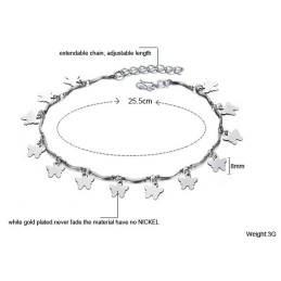 Megbízható Hírnévvel Rendelkező Női Pillangó Alakú  Bevonatú Titán Bokalánc