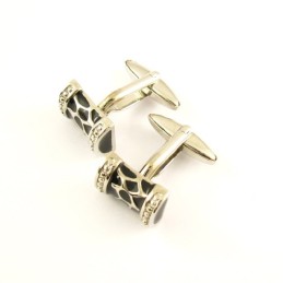 Fekete Virágdob Titán Mandzsettagombok