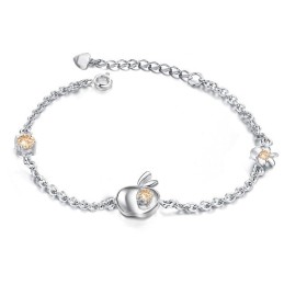 Megbízható Hírnévvel Rendelkező Női Üreges  Bevonatú Titán Karkötő Strasszokkal