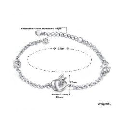 Megbízható Hírnévvel Rendelkező Női Üreges  Bevonatú Titán Karkötő Strasszokkal
