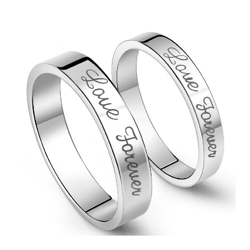 Kiváló Minőségű, Tömör  Bevonatú Titán Gyűrű Szerelmeseknek