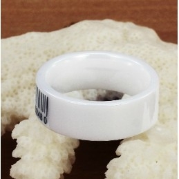 A Minőség Királynője Fehér Vonalkódos Volfrám Kerámia Gyűrű