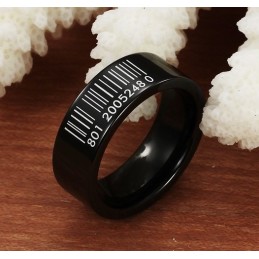 Világszerte Ismert Fekete Vonalkódos Volfrám Kerámia Gyűrű