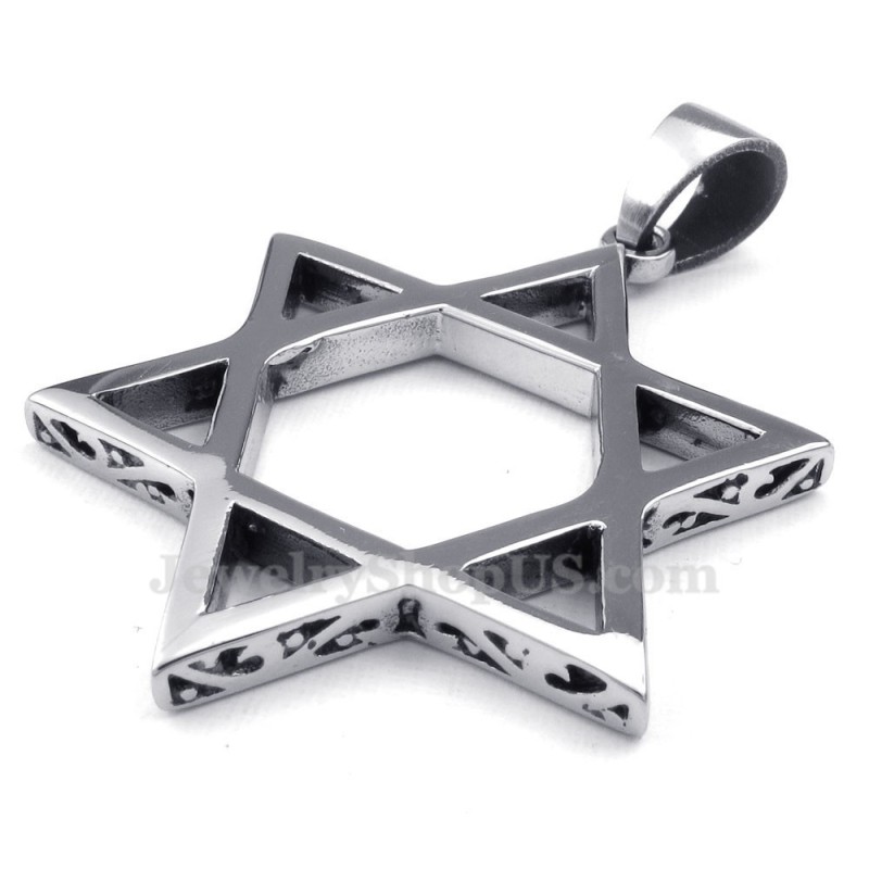 Kiürített Csillag Alakú Férfi Személyiség Titán Medál Nyaklánc (Ingyenes Lánc)