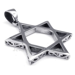 Kiürített Csillag Alakú Férfi Személyiség Titán Medál Nyaklánc (Ingyenes Lánc)