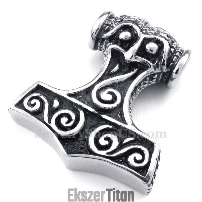 Thor Kalapácsa Titán Medál Nyaklánc (Ingyenes Lánc) Thor Kalapácsa Titán Medál Nyaklánc (Ingyenes Lánc)
