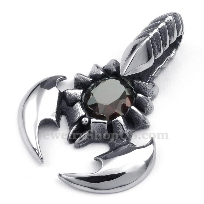 Piros Cirkónium Titán Skorpió Medál Nyaklánc (Ingyenes Lánc)