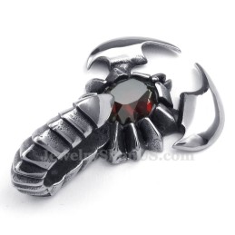 Piros Cirkónium Titán Skorpió Medál Nyaklánc (Ingyenes Lánc)