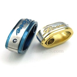 Titán Kék Színű Páros Medál Nyaklánc (Ingyenes Lánc) (Egy Pár)