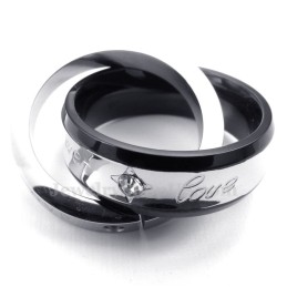 Titán Páros, Egymásba Fonódó Körök Medál Nyaklánc (Ingyenes Lánc) (Egy Pár)