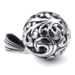 Titán Üreges Gömb Medál Nyaklánc (Ingyenes Lánc)