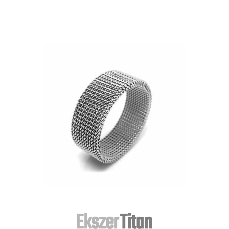 Hálós Uniszex 8 Mm-Es Titán Gyűrű Hálós Uniszex 8 Mm-Es Titán Gyűrű