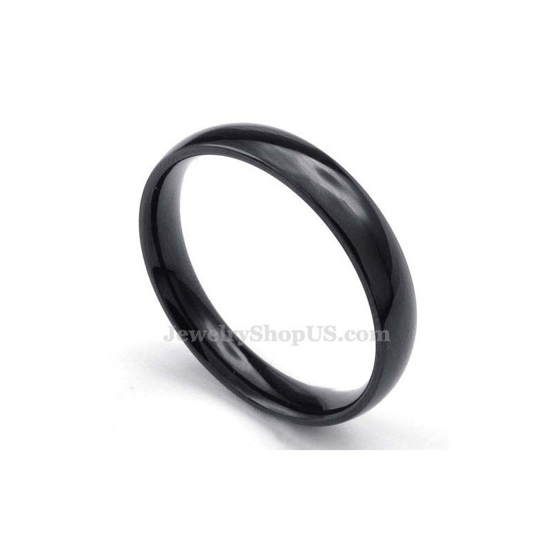 4 Mm-Es Fekete Titán Sima Gyűrű 4 Mm-Es Fekete Titán Sima Gyűrű