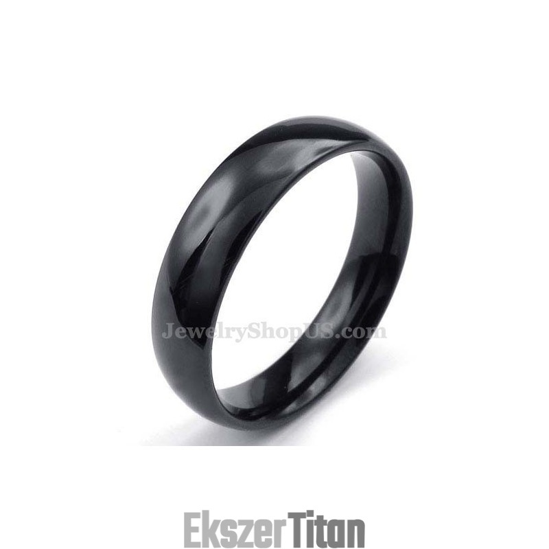 5 Mm-Es Fekete Titán Sima Gyűrű 5 Mm-Es Fekete Titán Sima Gyűrű