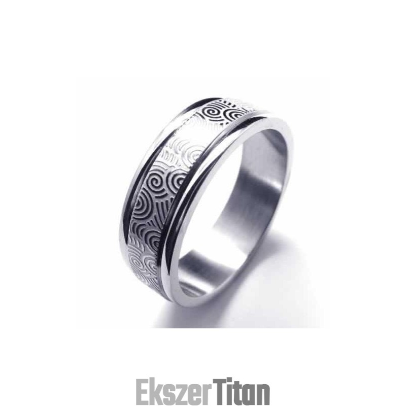 Titán 6 Mm-Es Kéthornyos Gyűrű Titán 6 Mm-Es Kéthornyos Gyűrű