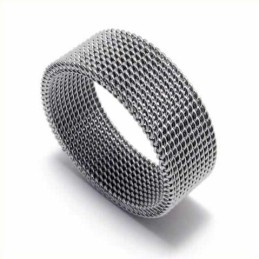 Hálós Uniszex 8 Mm-Es Titán Gyűrű
