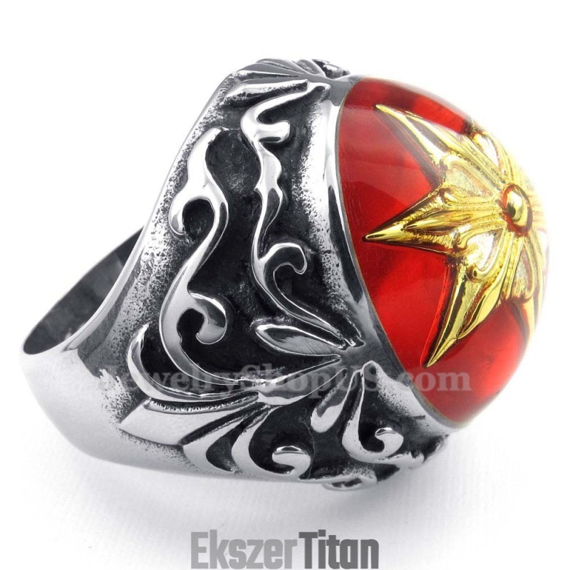 Dávid-Csillagos Arany Titán Gyűrű