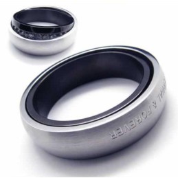 Örök És Örök Gyémánt Kivágású, 6 Mm-Es Titán Berakásos Udvari Gyűrű