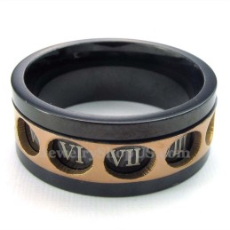Római Számokkal Díszített Titán Forgatható Gyűrű