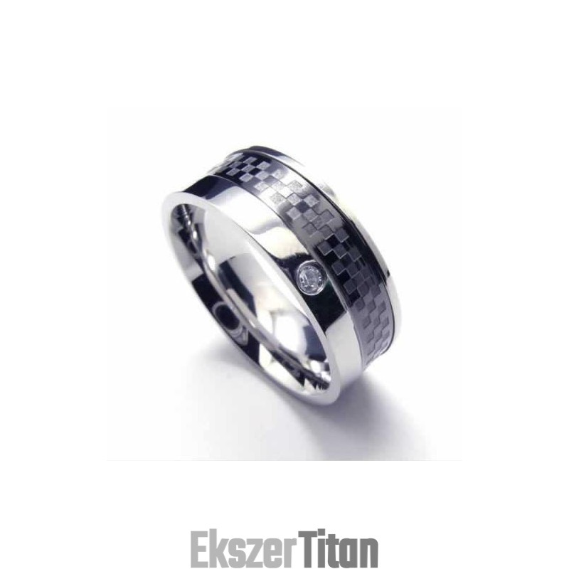 Gyémánt Kitűzős 8 Mm-Es Titán Berakásos Udvari Gyűrű Gyémánt Kitűzős 8 Mm-Es Titán Berakásos Udvari Gyűrű