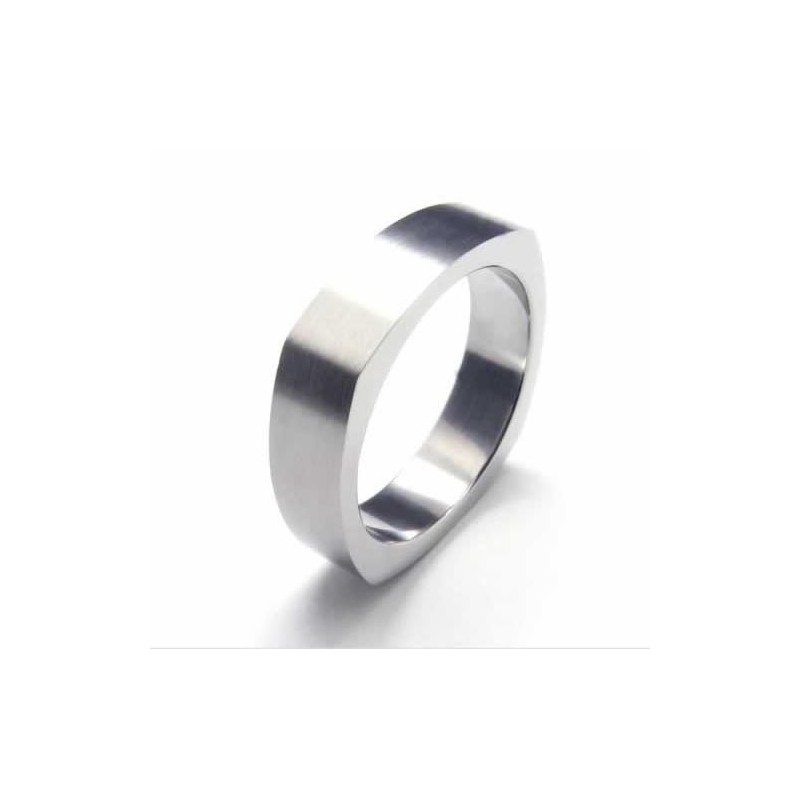 5 Mm-Es Uniszex Tiszta Titán Gyűrű