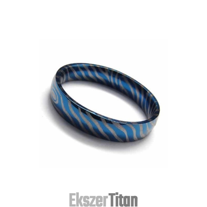 4 Mm-Es Női Kék Titán Gyűrű