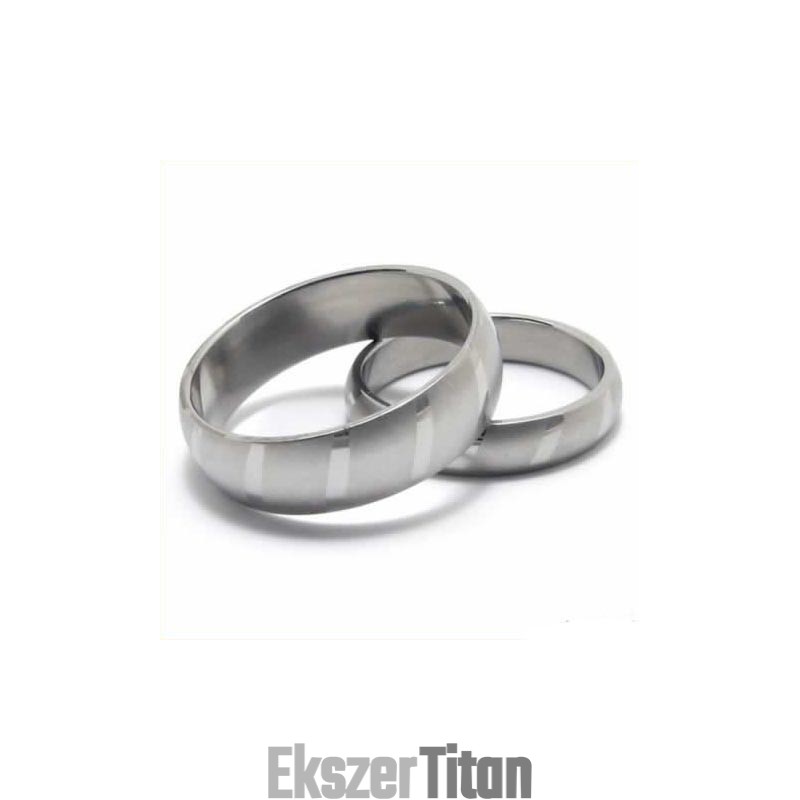 6 Mm-Es Uniszex Kupolás Titán Gyűrű