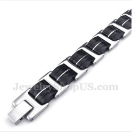 Férfi Titán Gumi Karkötő