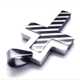 Új Stílusú Szövésű Kereszt Titán Medál