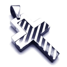 Új Stílusú Szövésű Kereszt Titán Medál