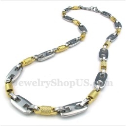 Férfi Titán Arany Hengeres Nyaklánc