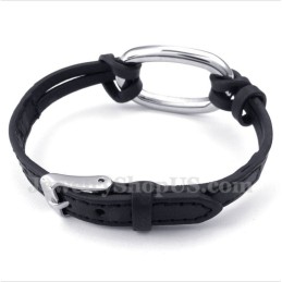 Férfi Titán Bőr Karkötő