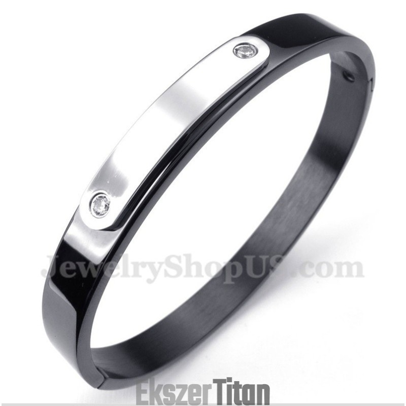 Férfi Titán Fekete Karkötő